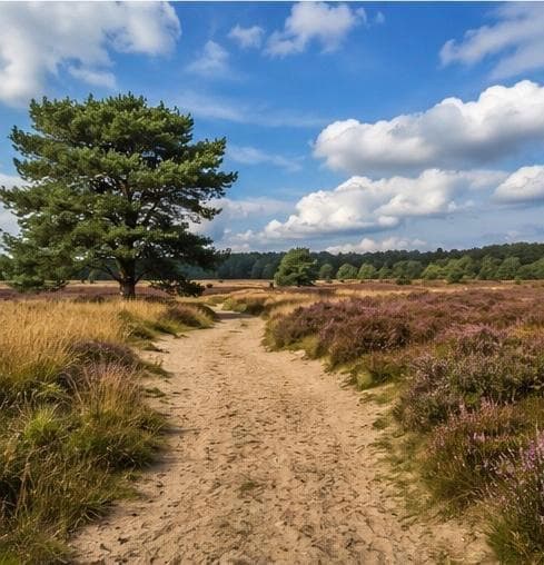 Zandpad over de heide